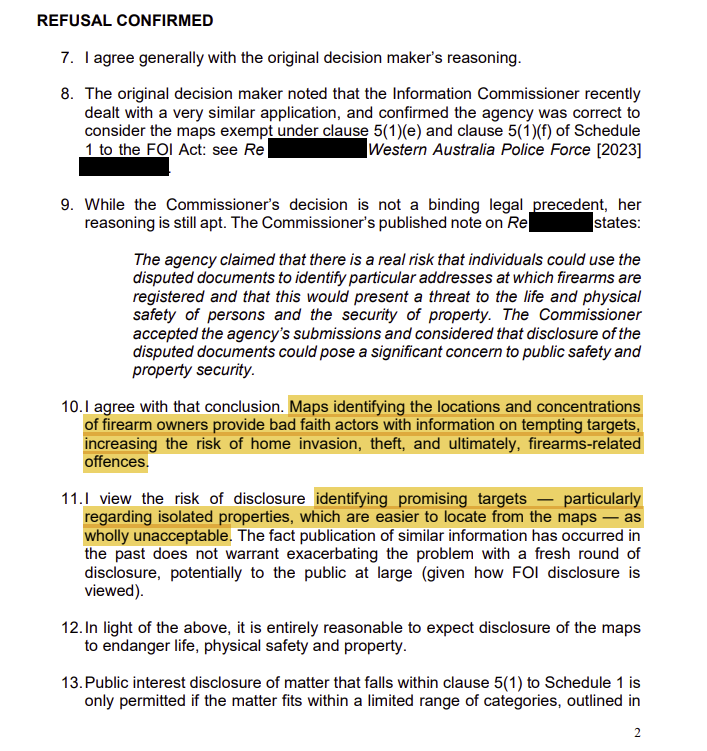 Extract from WAPol review on 2nd FOI